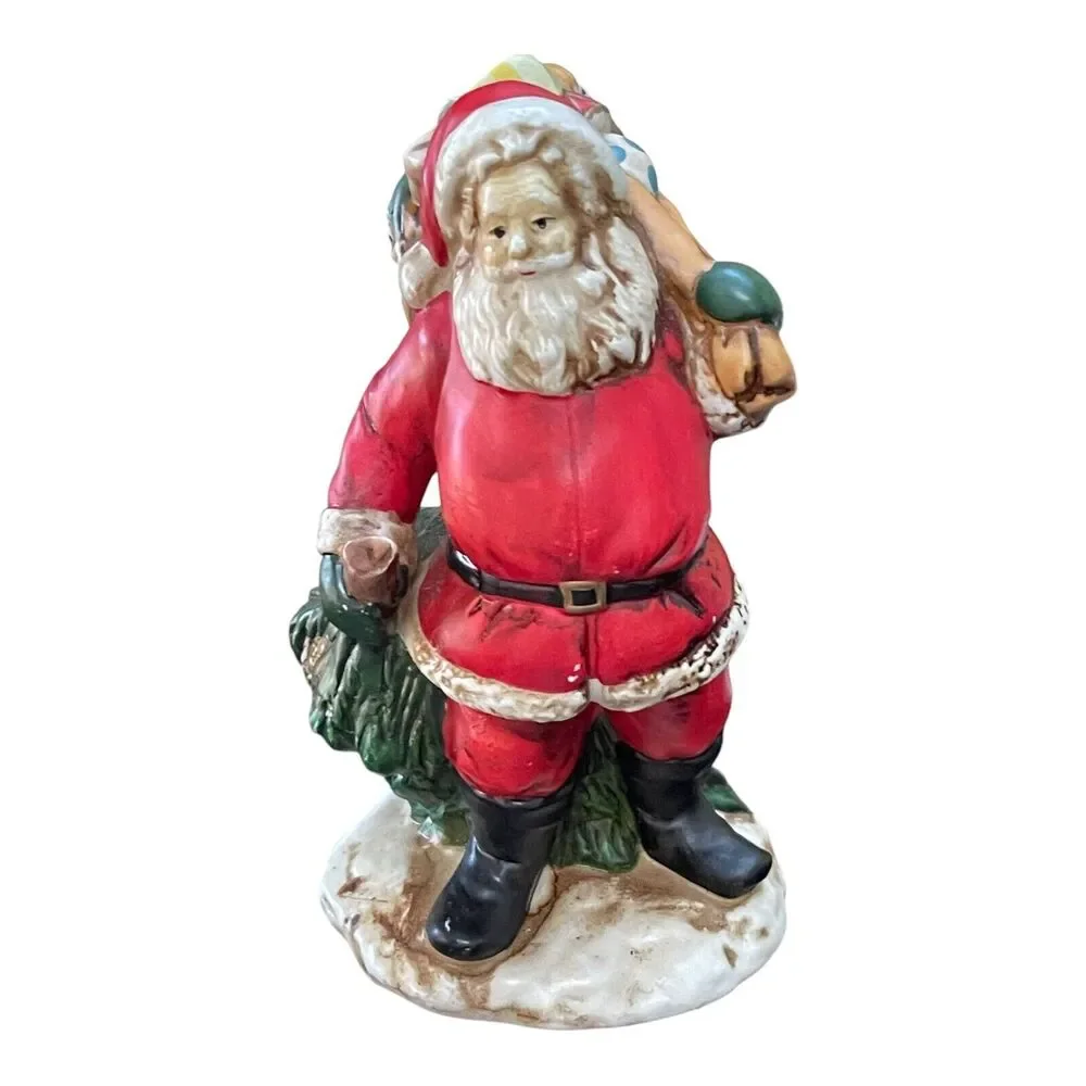 VTG Traditions Porcelain OLD ST‎ NICHOLAS, OLD WORLD SANTA, FATHER CHRISTMAS SET